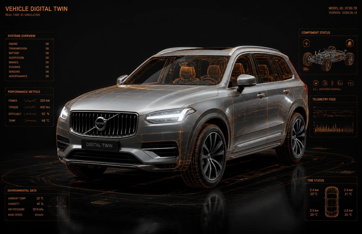 Digital twin of a saved vehicle